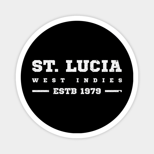 St Lucia Estb 1979 West Indies Magnet by IslandConcepts